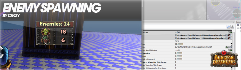 How to setup and customise enemy waves in Dungeon Defenders Development kit